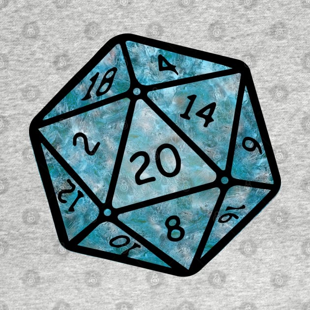 20 sided dice - textured by helengarvey